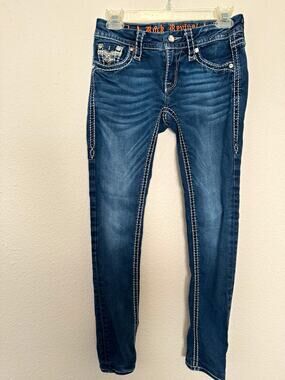 Rock Revival Sherry Mid Rise Slim Skinny Jeans Blue Medium Wash Size 25